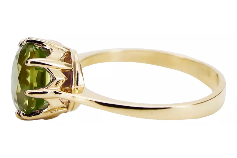 Vintage Ring Gelber Peridot 14 Karat Gelbgold vrc157y